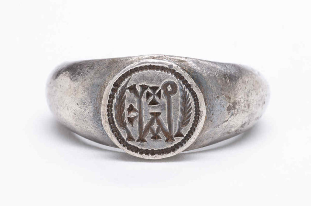 monogram carved ring