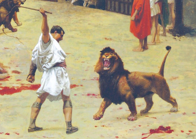 Detail of rebel lion, The Retreating Lions