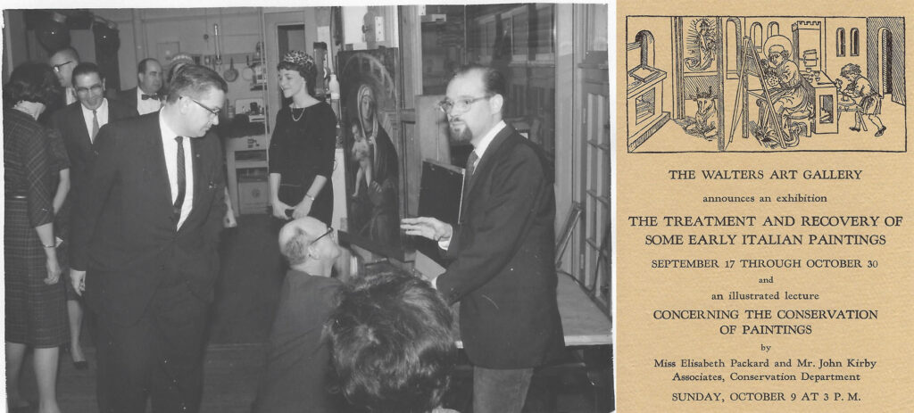 postcard from 1955 highlighting exhibitions and lectures by the conservation staff