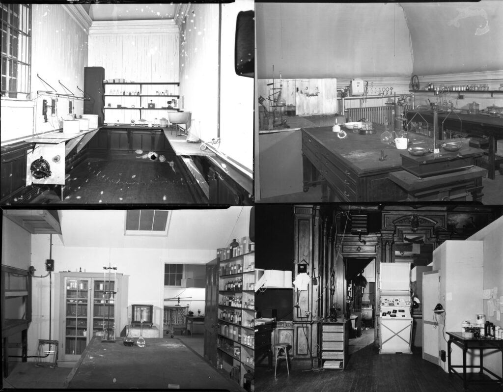 Domestic spaces from Walters family home transformed into chemical storage and working spaces