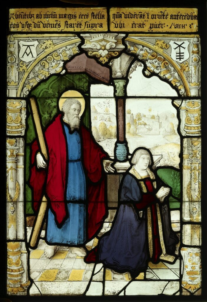 Saint Andrew and a Donor